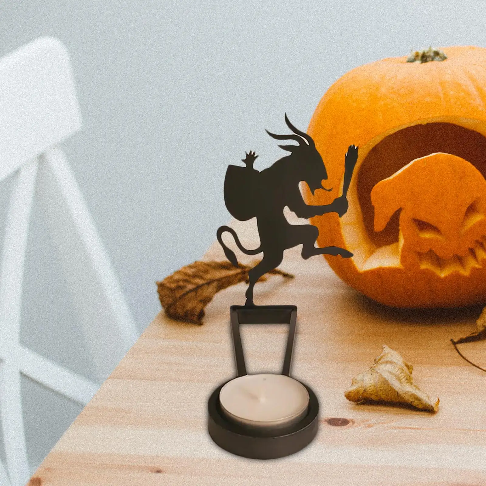 Silhouette Candle Holder Artwork Ornament Multipurpose Halloween Horror