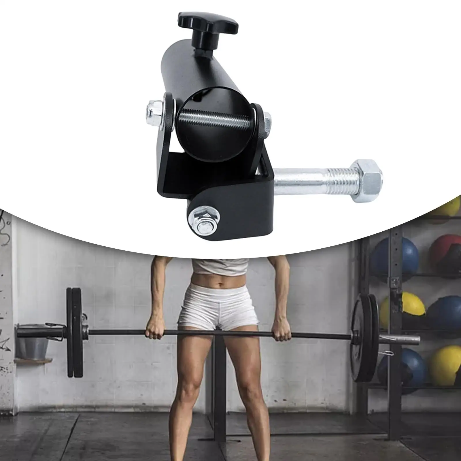 Full 360 Degree Swivel T Bar Row Attachment Landmine Attachment for Barbell Hamstrings Squat Rack