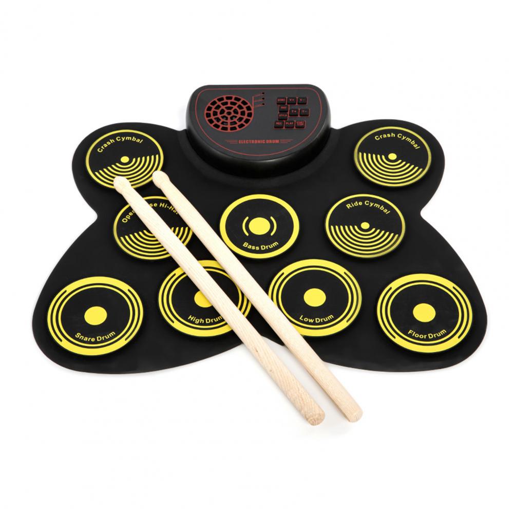 Title 6, Electronic Drum Set With Drum Sticks Pedals Rec...