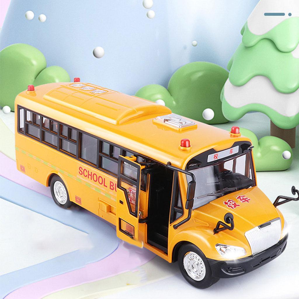 Inertial School Bus Model Toys Electronic 1Pcs for Gift Birthday Party Boys