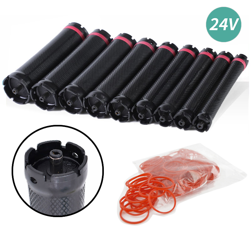 Best of 10pcs / set 24V Single Hole Digital Hair Rollers Electric Heated Curlers With Rubberbands Styling Perm Hot Curling Bars Rods 1687 Reviews & Tips