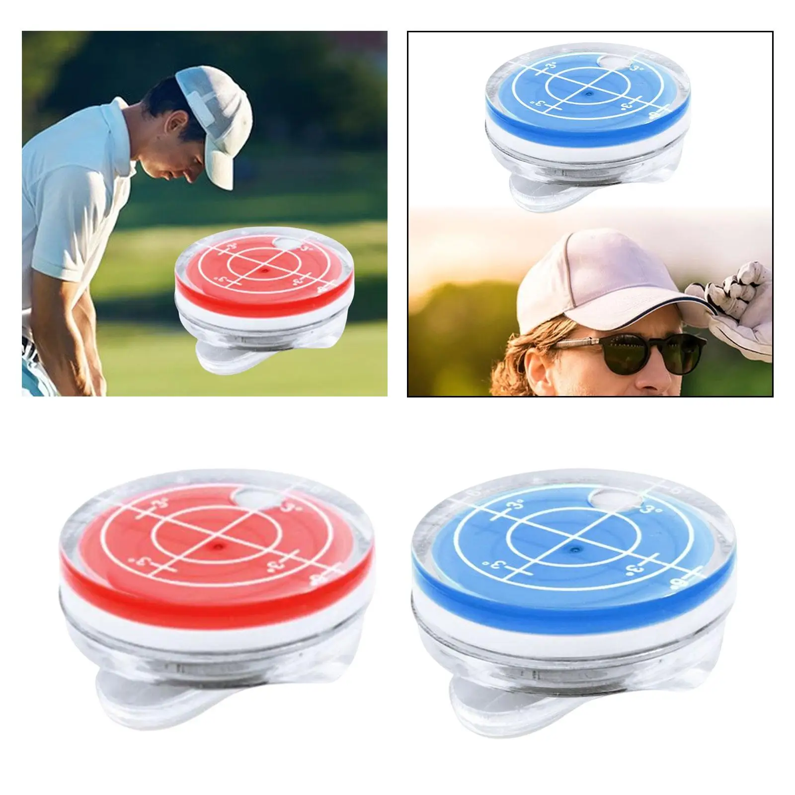 Golf Ball Marker Level Function Men Putting Aid Hat Clip for Golfer Gift