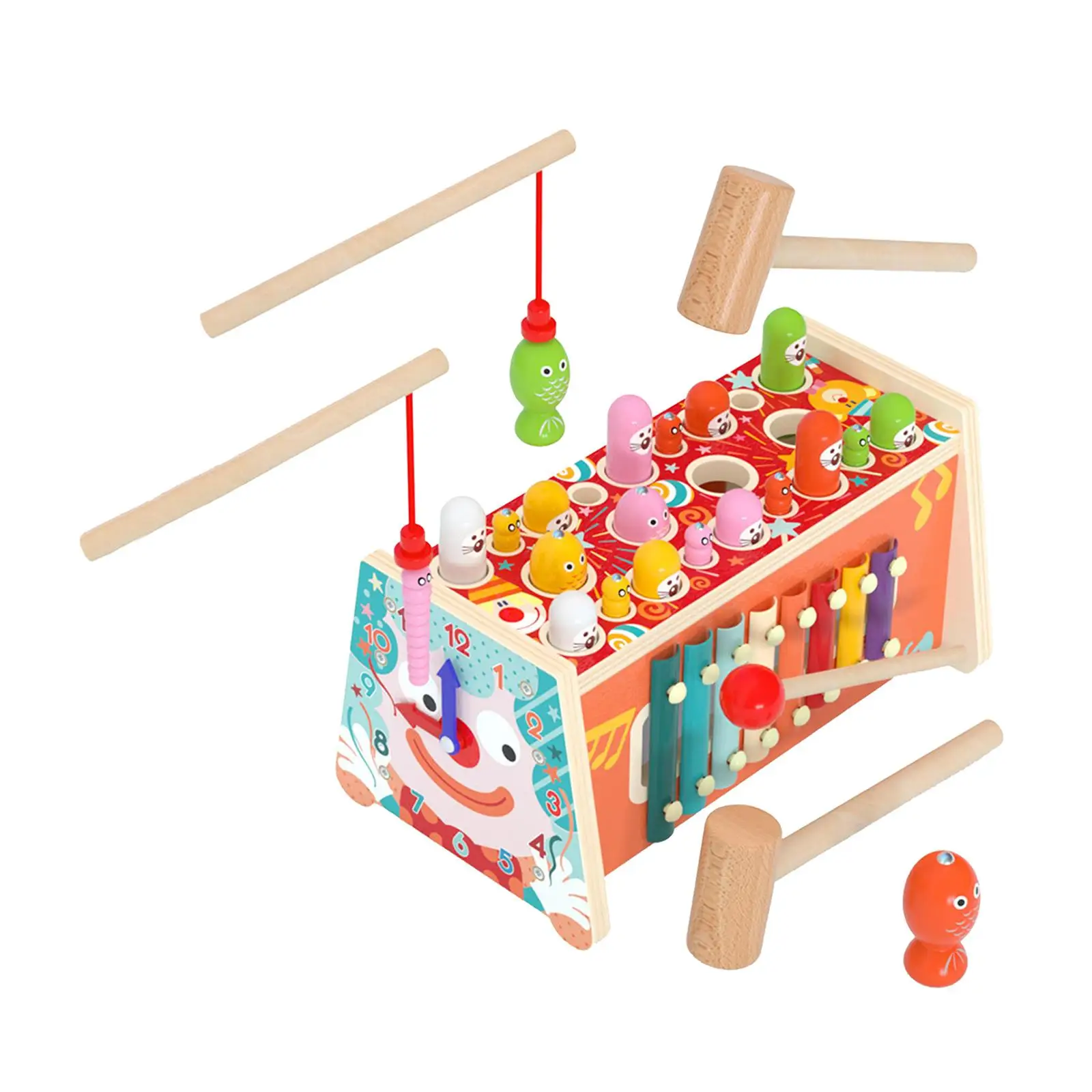 Multifunctional Musical Instrument for Children`s  Fishing Games