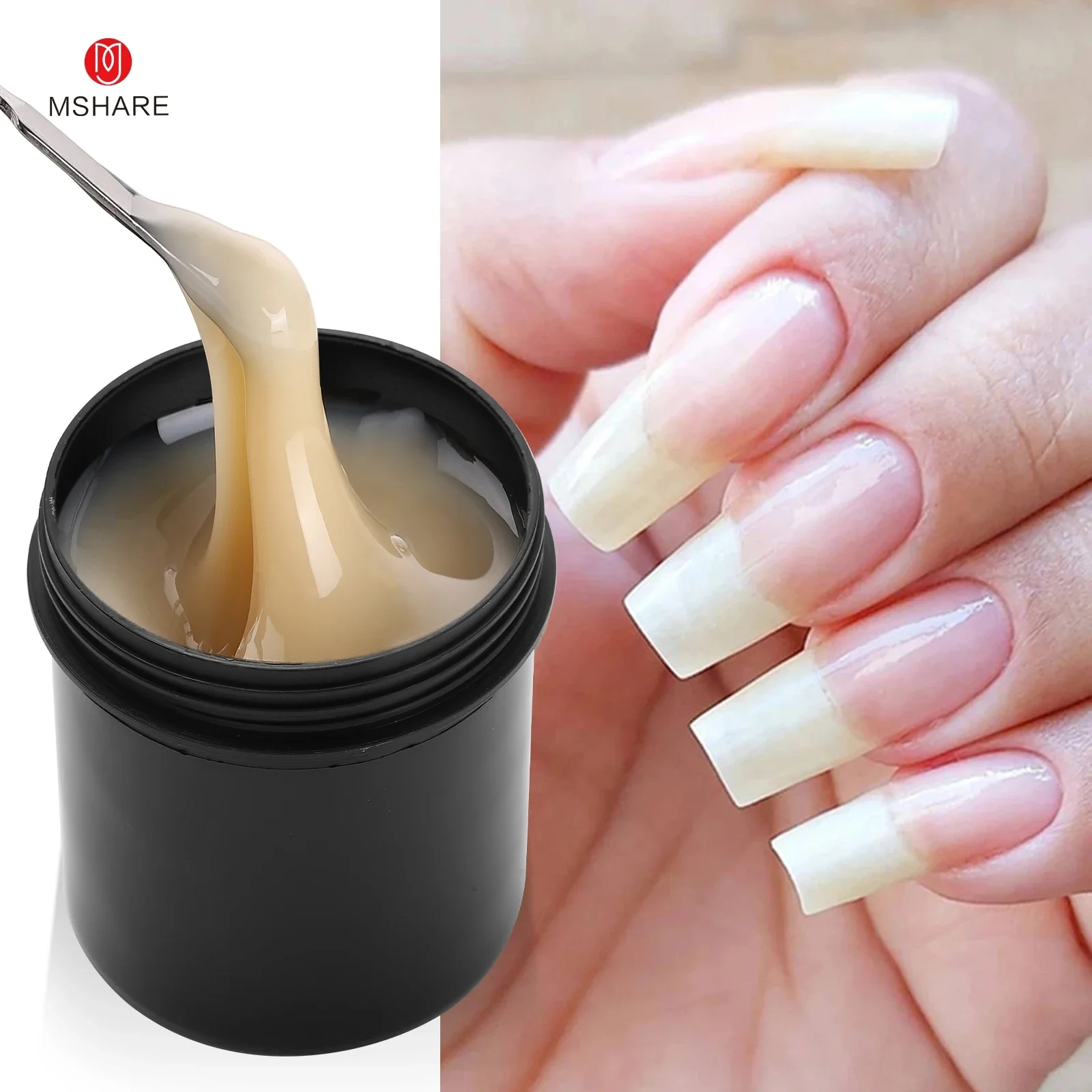 Best of MSHARE 150ml Self Leveling Construction Gel For Nail Extension Medium Thick Natural Looking Builder UV Led Gel Low Temperature Reviews & Tips