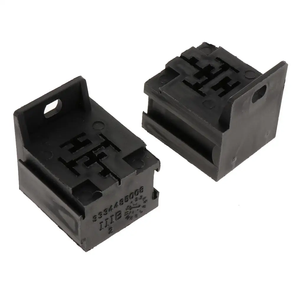 Universal 5 Way Relay Holder Box With 10x Brass Terminals,2PCS 5Pin relays Holders for car truck trailer and boat