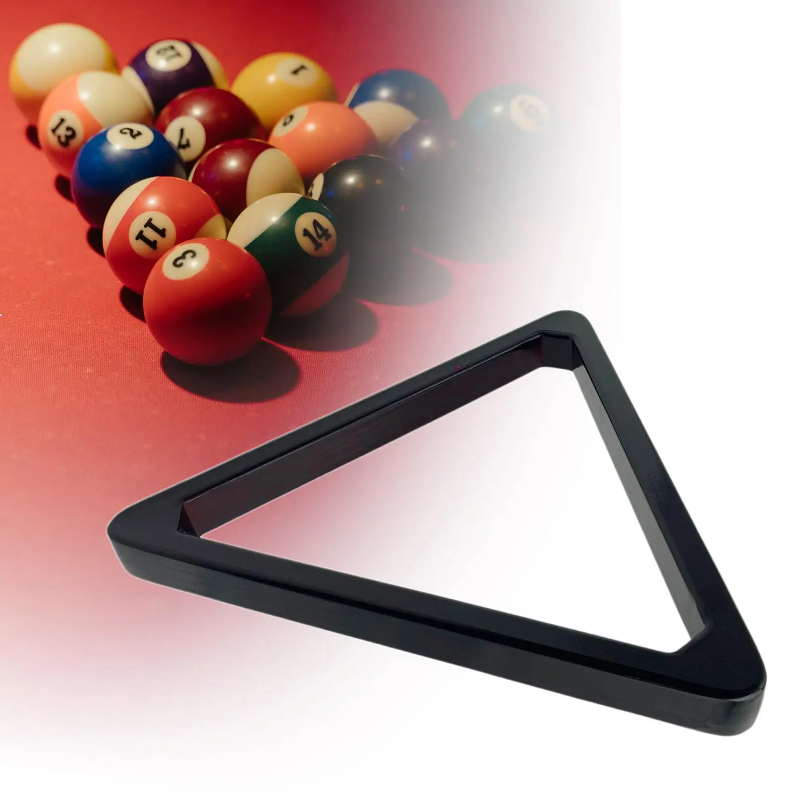 Table Pool Ball Rack, Wooden Billiard Stand Sturdy Practical Supplies, Flat Pool