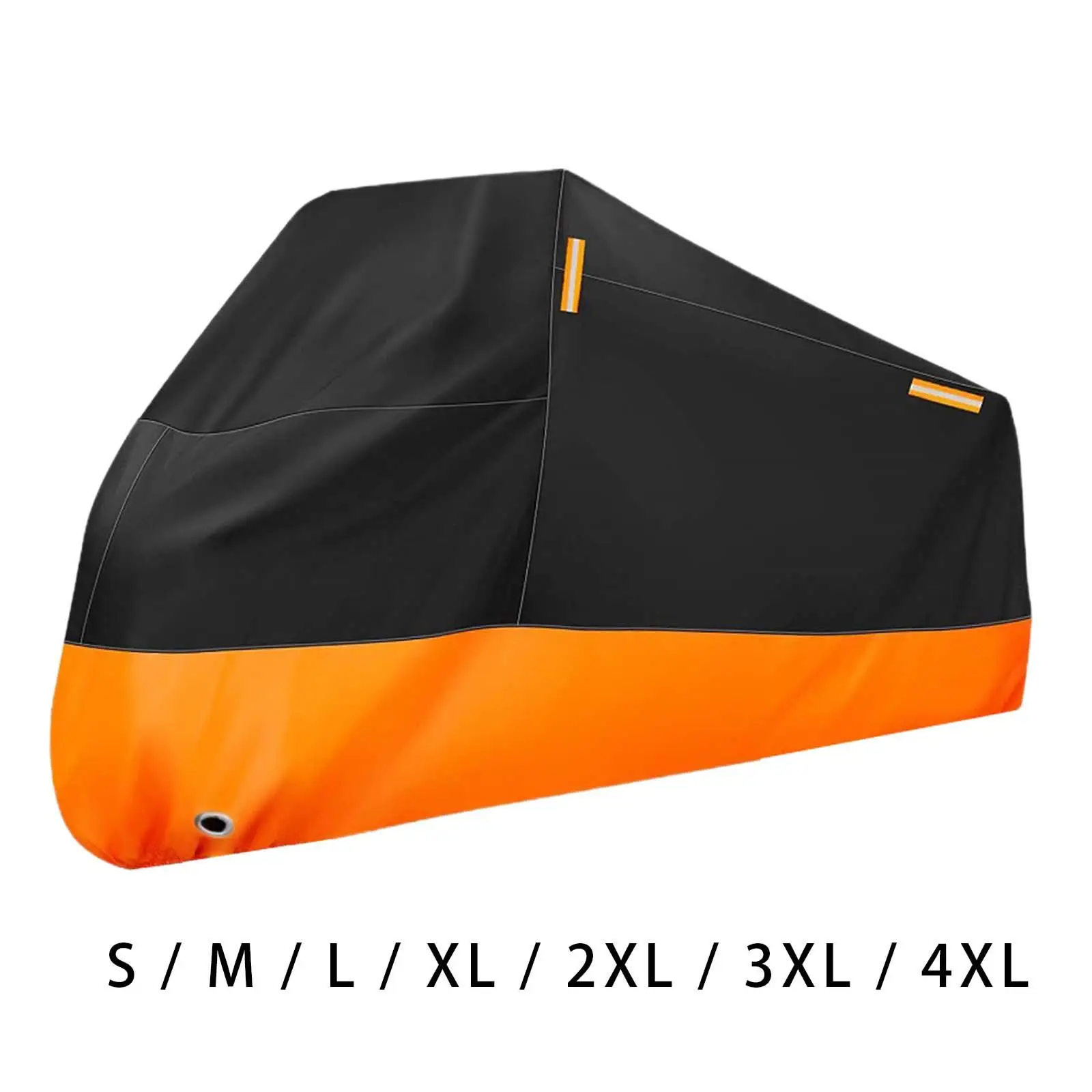 Universal Motorcycle Cover Waterproof Rain Dust Sun Outdoor Protection All Season with Reflective Strips Durable Motorbike Cover