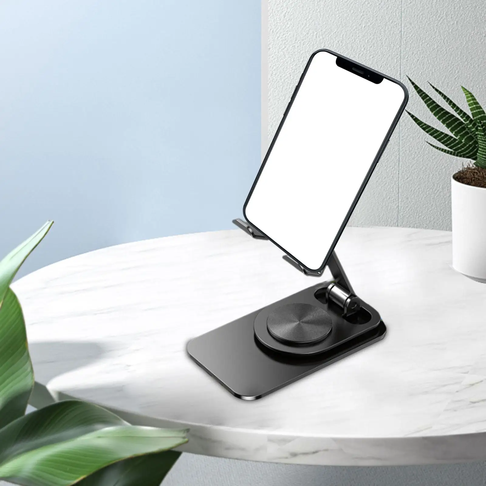 Phone Stand Foldable Non Slip Angle Height Universal Adjustable Desktop Phone Holder for Phone All Phones Tablet Cell Phone Desk