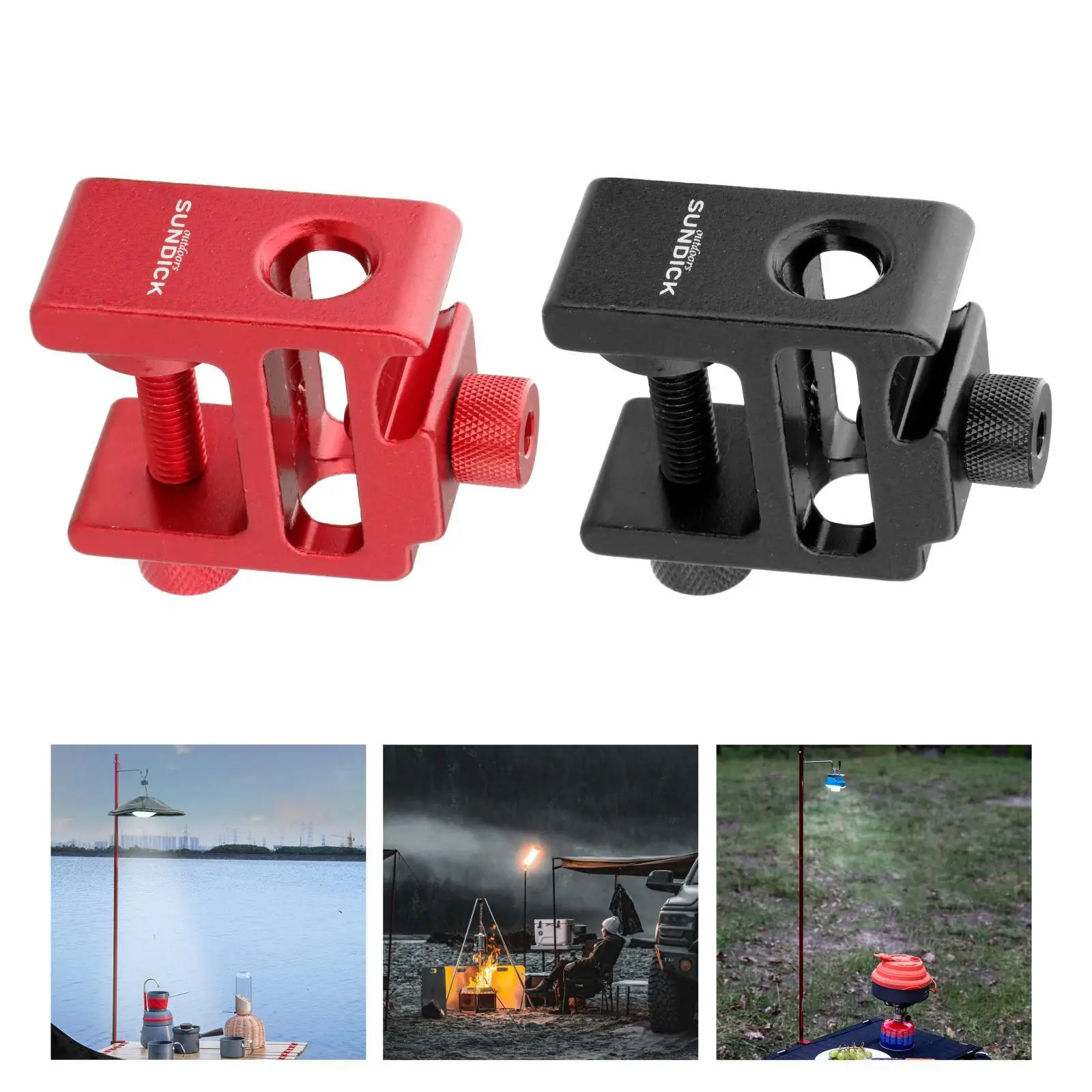  Light Stand  Clamp, Desk Mount  Outdoor Indoor, Universal Fixing Clamp Light Stand ,for Lantern,  ,