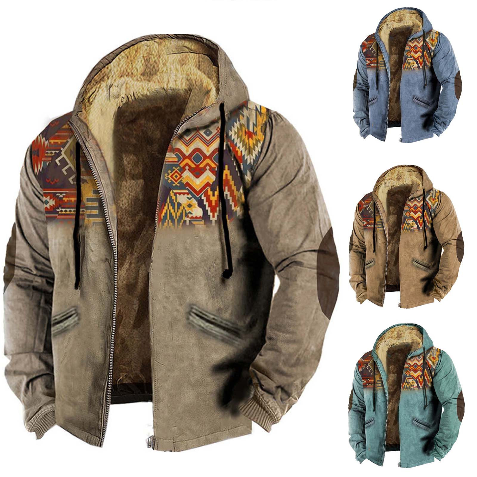 Description Picture 2 of itemWindproof Thicken Parka Men Overcoat Padded Winter Streetwear Vintage Casual Print Hooded Warm Down Jacket Coat Male Outwear