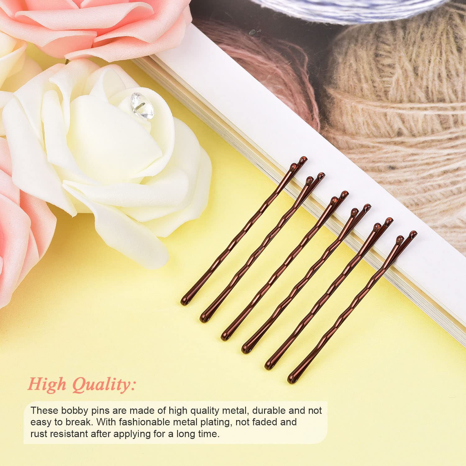 Best of 50 Packs Large Bobby Pins Brown 6CM Jumbo Hair Pins Brown Long Bobby Pins For Thick Hair For Women Girls Reviews & Tips - Image 5