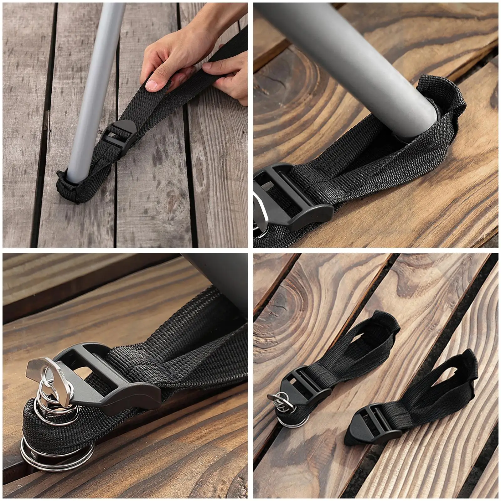 Canopy Pole Holder Awning Tarp Rod Stand Fixed Strap for Hiking Camping