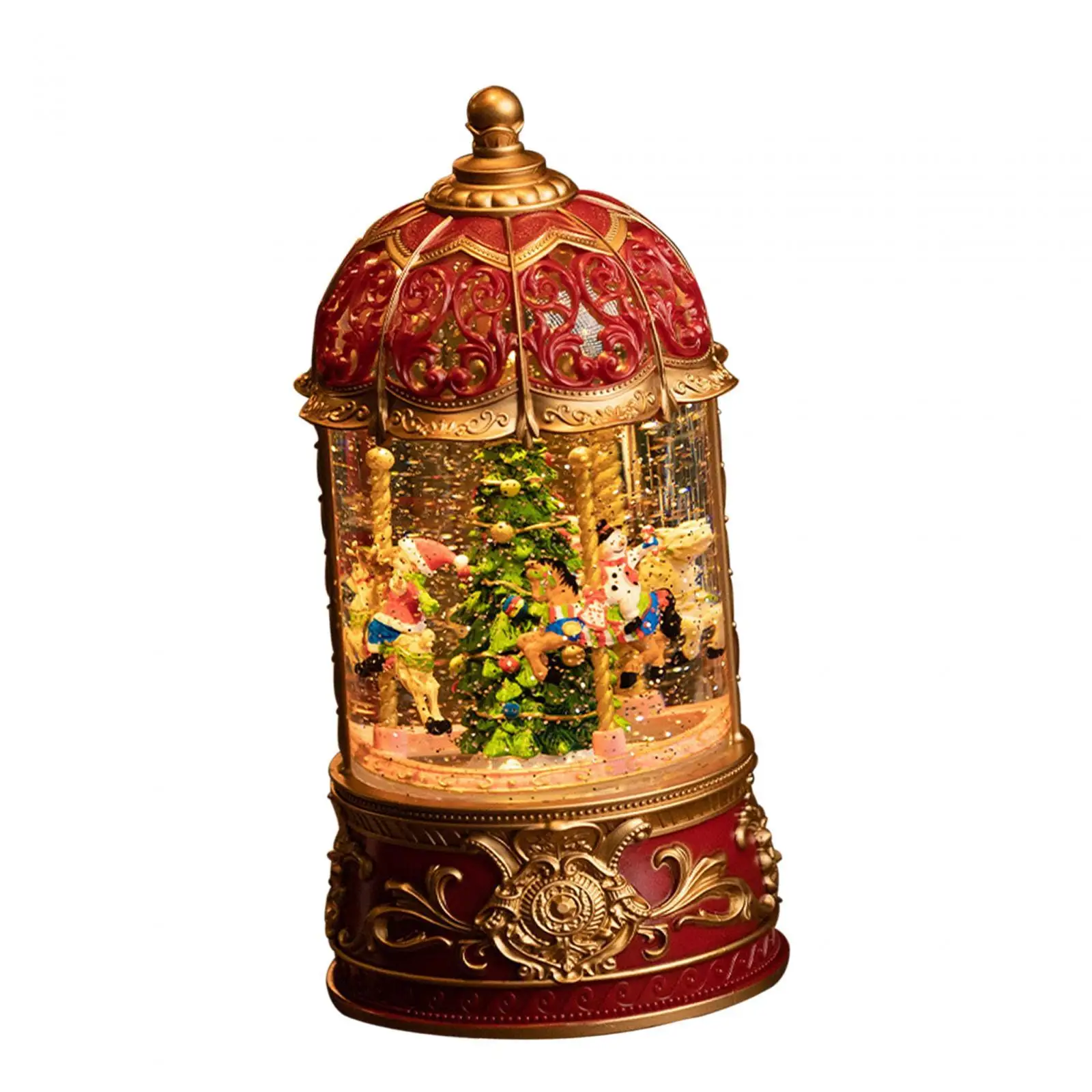 Lighted Musical Box Birthday Ornaments Decorative Desktop Christmas Lantern