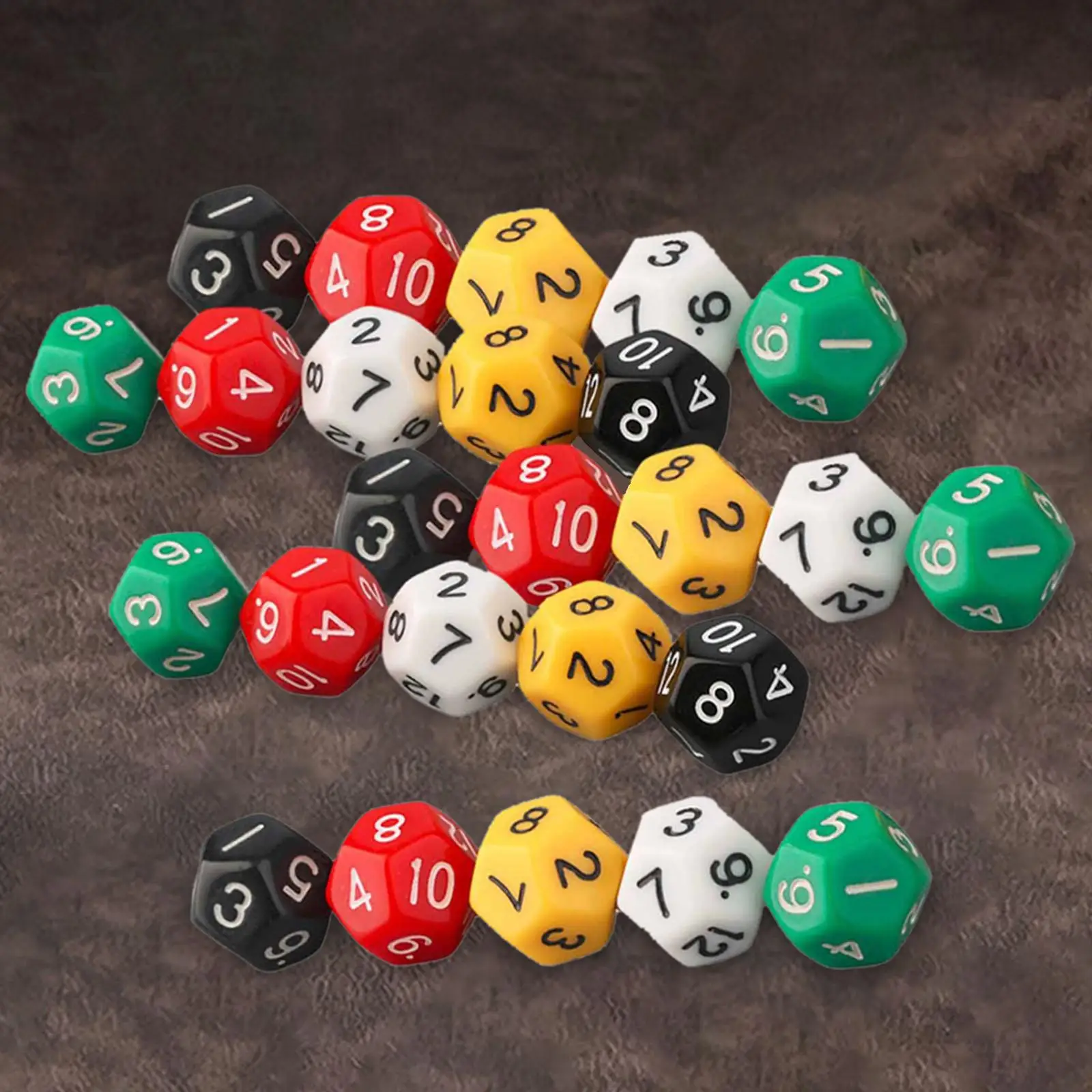 25x Polyhedral Dice Collectibles Acrylic Party Accessories Entertainment Toy Crafts Board Game Multisided Dice for Role Playing
