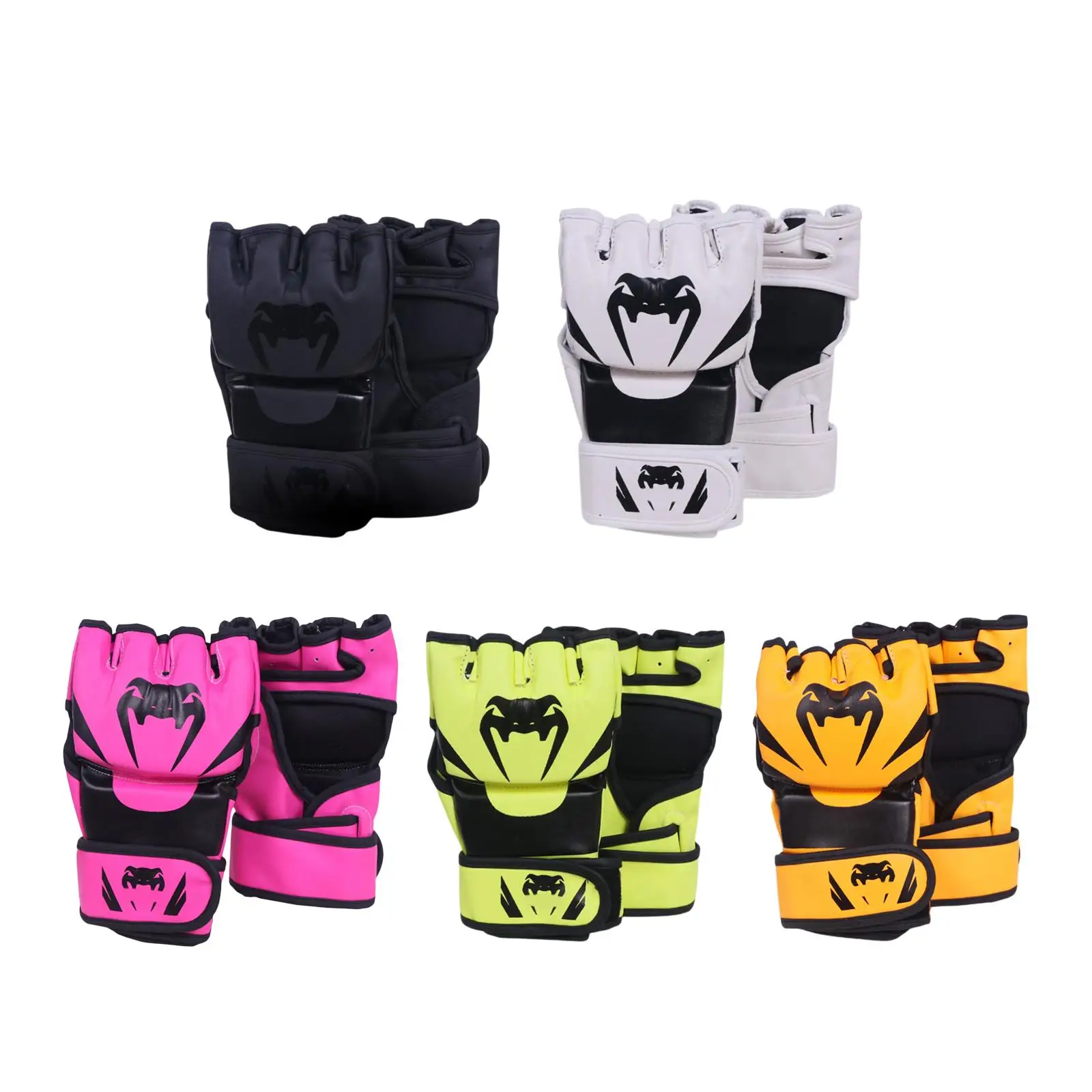 Mma Gloves Sparring Gear Waterproof Pressure Resistant Portable Open Palms Boxing Gloves for Men Women Unisex Grappling Sparring