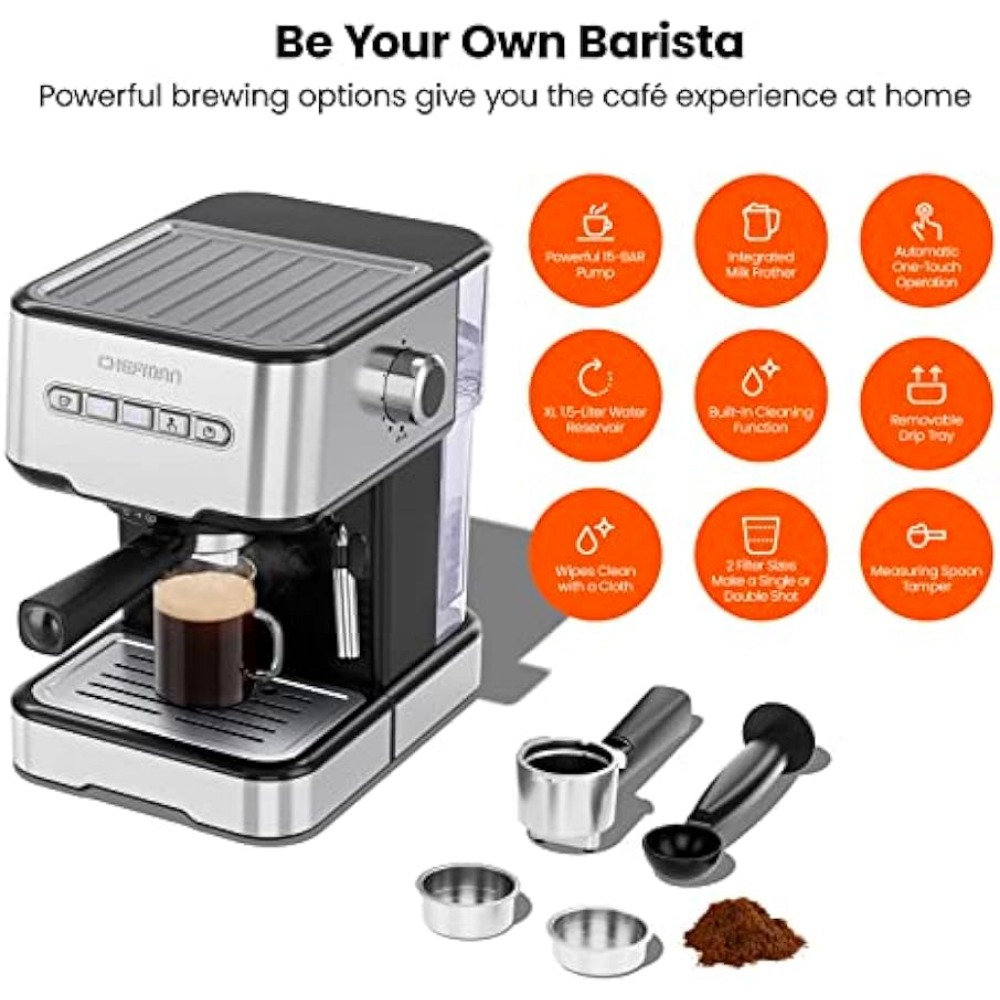 Title 2, 2023 New 6-in-1 Espresso Machine with Steamer,...