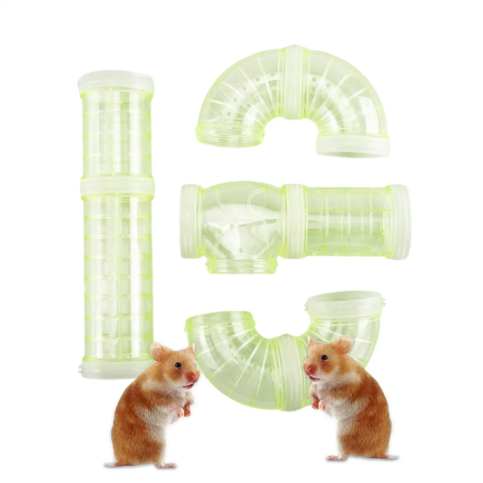 Hamster Tube Set, 8 Pieces Pet Cage Hamster Playground Curved Tube, Hamster Toy