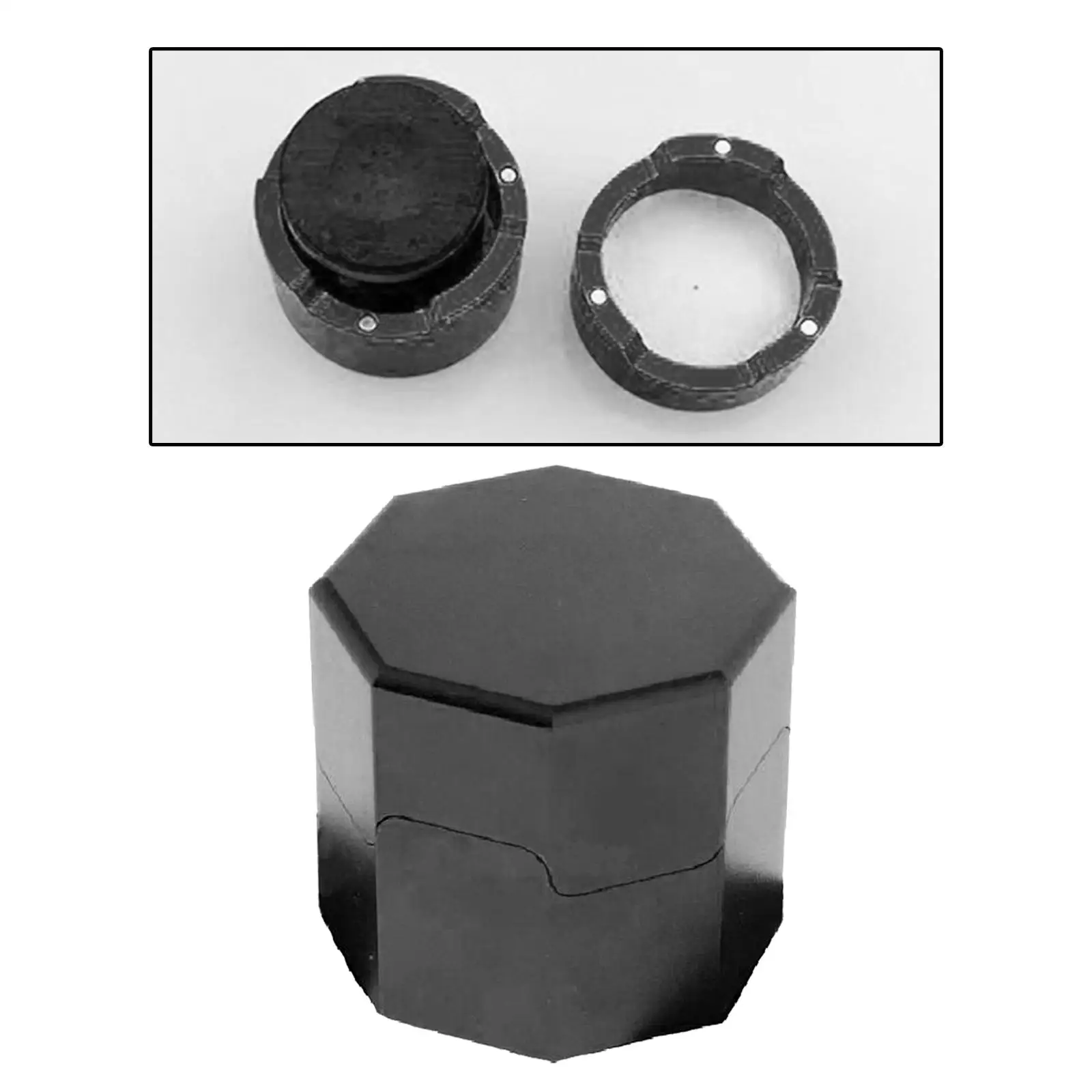 Octagonal Chalk Holder Storage Box Billiard Pool Cue Tip Chalk Mini Aluminum