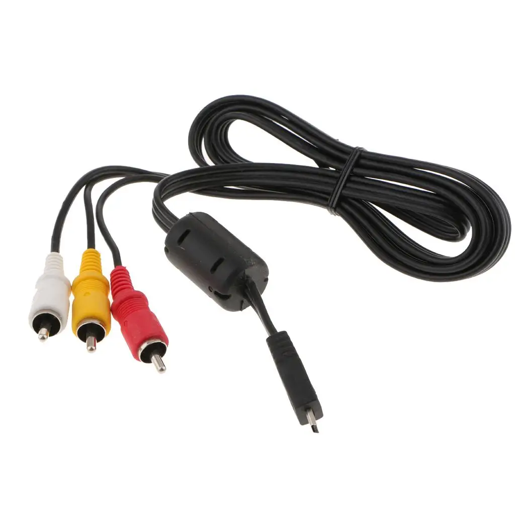 For  Camera AV Cable Audio Video Cord  RCA Adapter 2m/4ft Extra Length