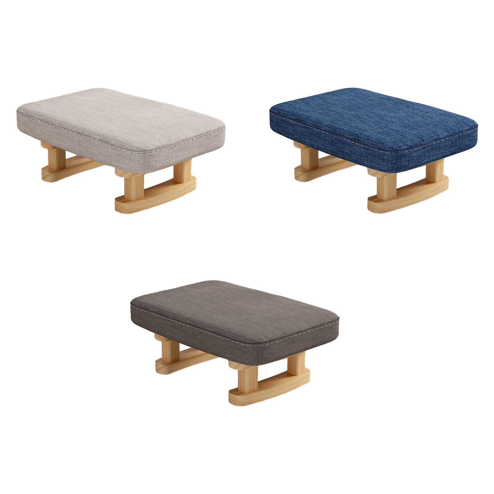 Padded Footstool Bench Shoes Changing Chair Modern Rectangle Chair Step Stool for Office Playroom Bedroom Dining Living