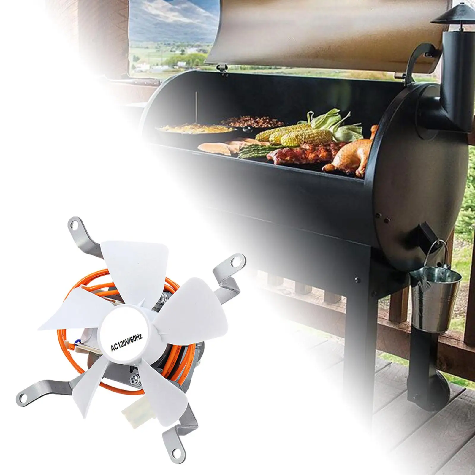 Grill Induction Fan Heavy Duty Easy to Install Low Noise Combustion Fan Motor for Wooden Pellet Grills Replacement Accessories