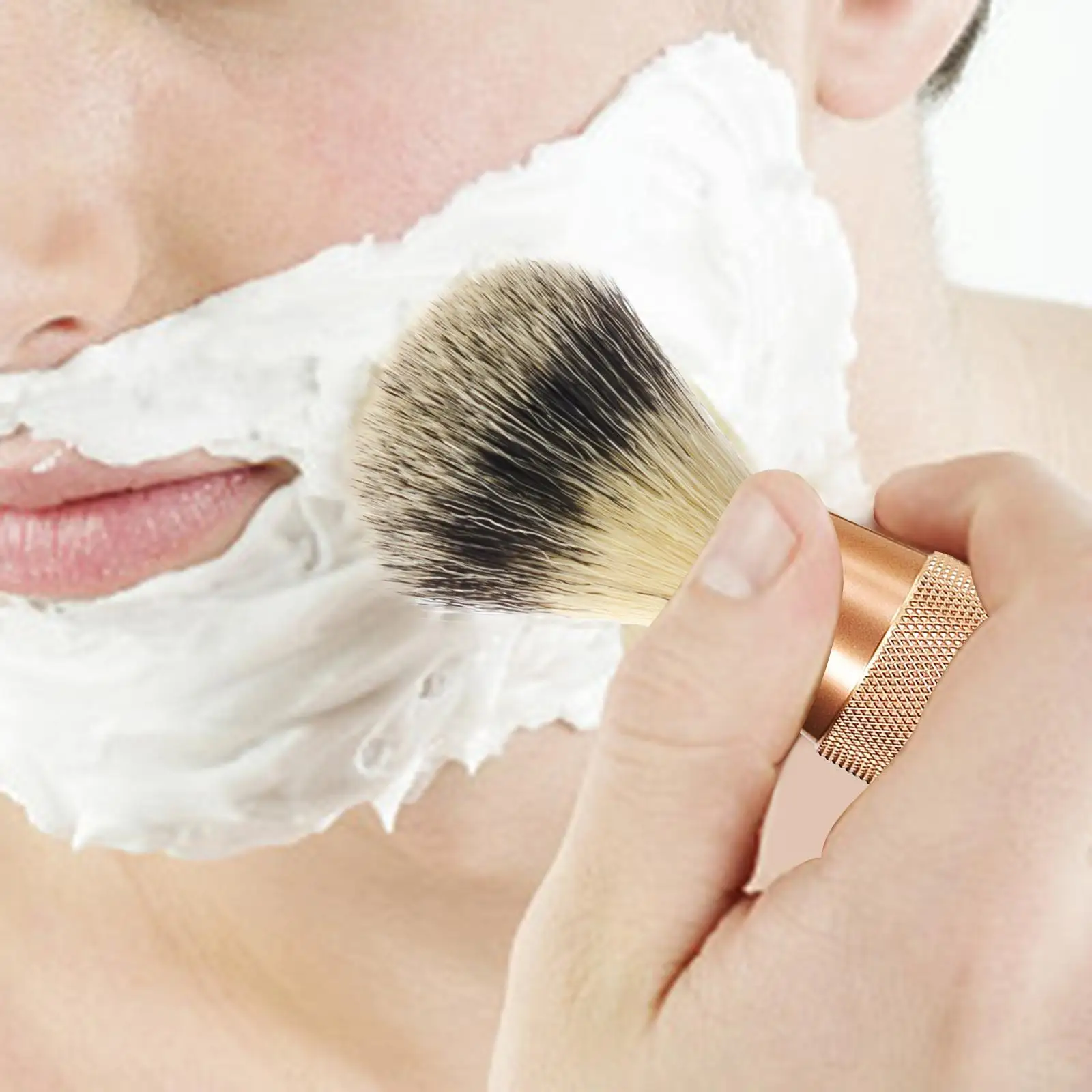Man Shaving Brush, Shave Cream Brush Comfortable for Hair Salon Shave Brush Beard Brush Tool, Face Hair Cleaning Brush