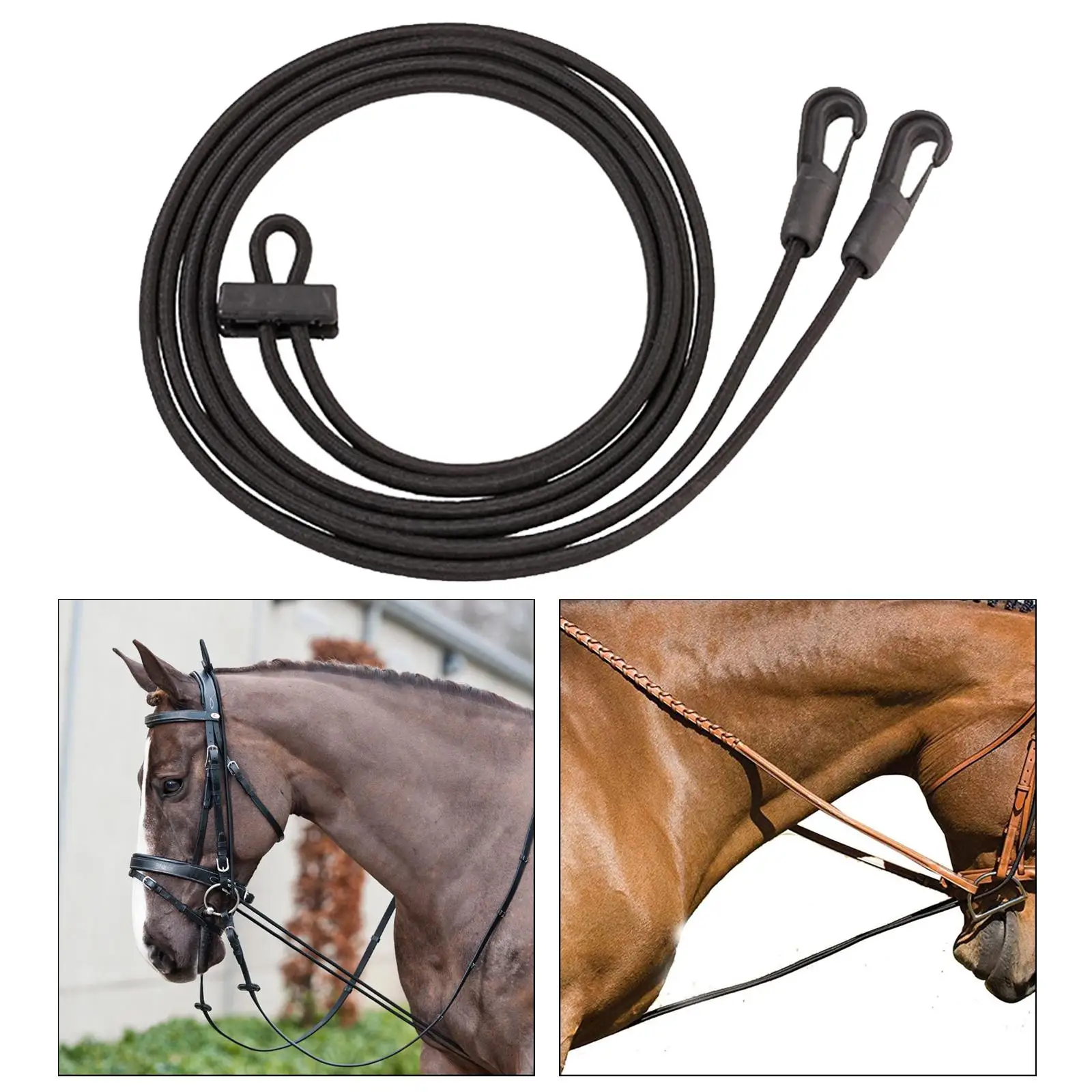 3 Roping Reins, Training Rope Comfortable Adjustable stretcher fo neck for Racecourse Correct Aid   Horse Horses Equipment