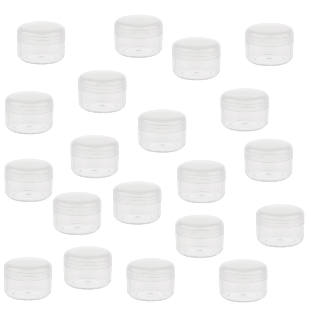 Empty, Clear, 5/ Pot Jars, Cosmetic Containers (20 Pcs)