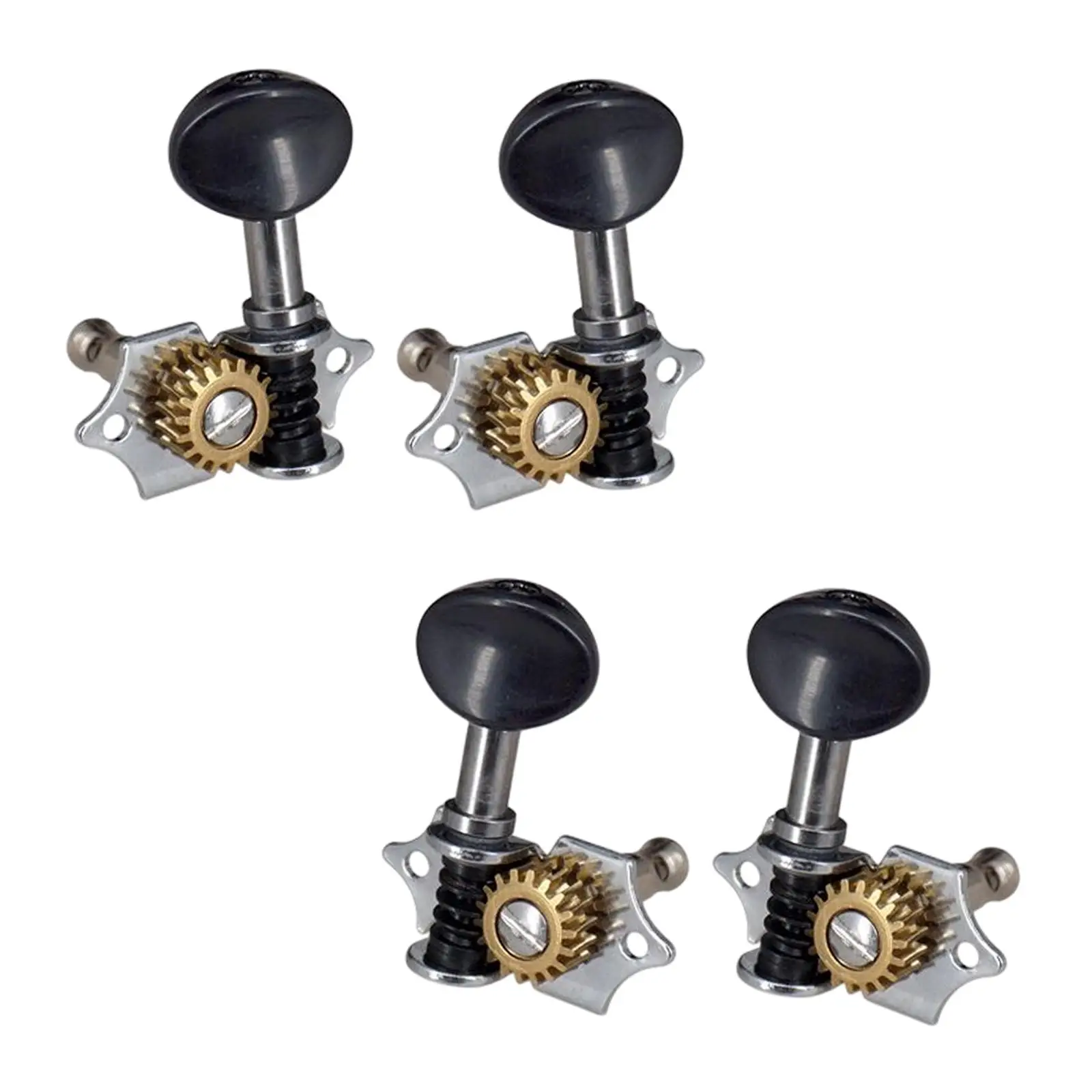 4Pcs 1:18 Ukulele Tuning Pegs Guitar Accessories Replaces Ukulele DIY Parts machine Heads Small Concave Button Ukelele String