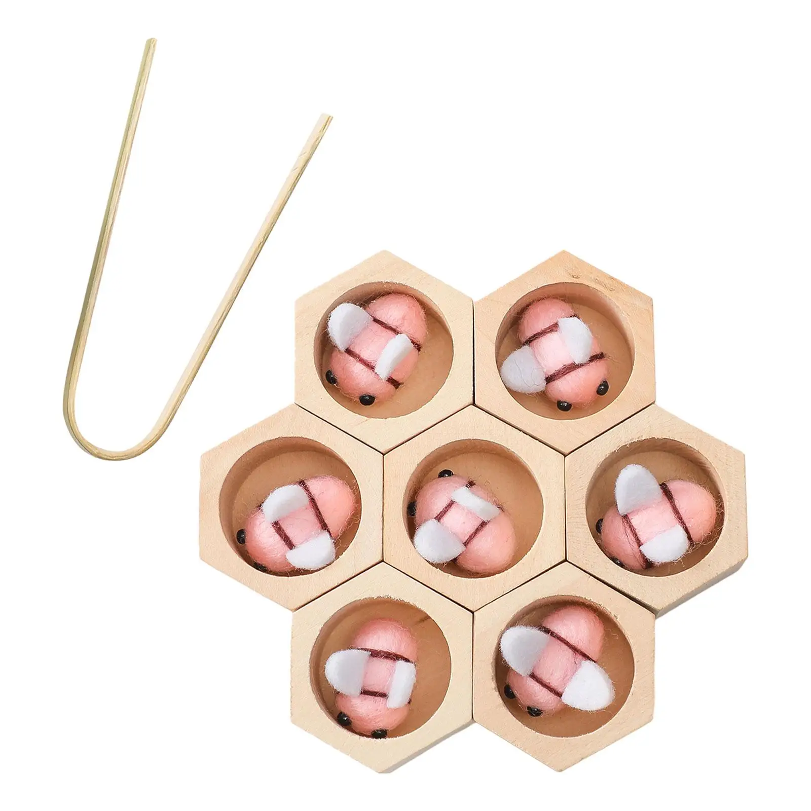 Wooden Fine Motor Skill Toy Preschool Counting Educational Toys Cognitive Clip Toy for Boys Children Kids 4 5 6 Toddlers Gifts