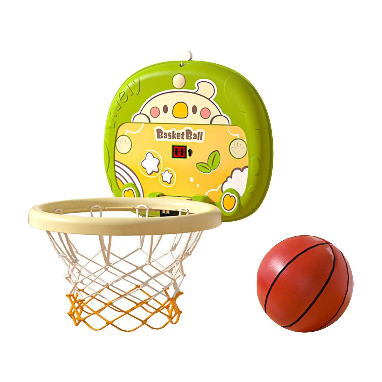 Mini Basketball Hoop Set Scoring Basketball Training Foldable Hanging Basketball Goal for Game Playing All Ages Children