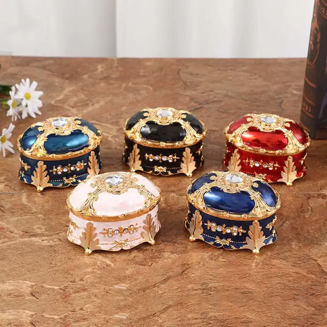 ONLINE ONLY, REFINISHED JEWELRY BOX WITH FLOWERS AND VINTAGE JEWELRY, – The  Hobnobber
