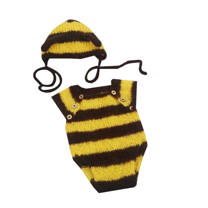 abelha traje de malha quente abelha foto roupas crochê bebê foto prop fotografia do bebê outfits