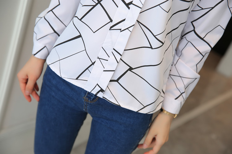 Title 5, Stripe White Women Shirt Korean Fashion Women