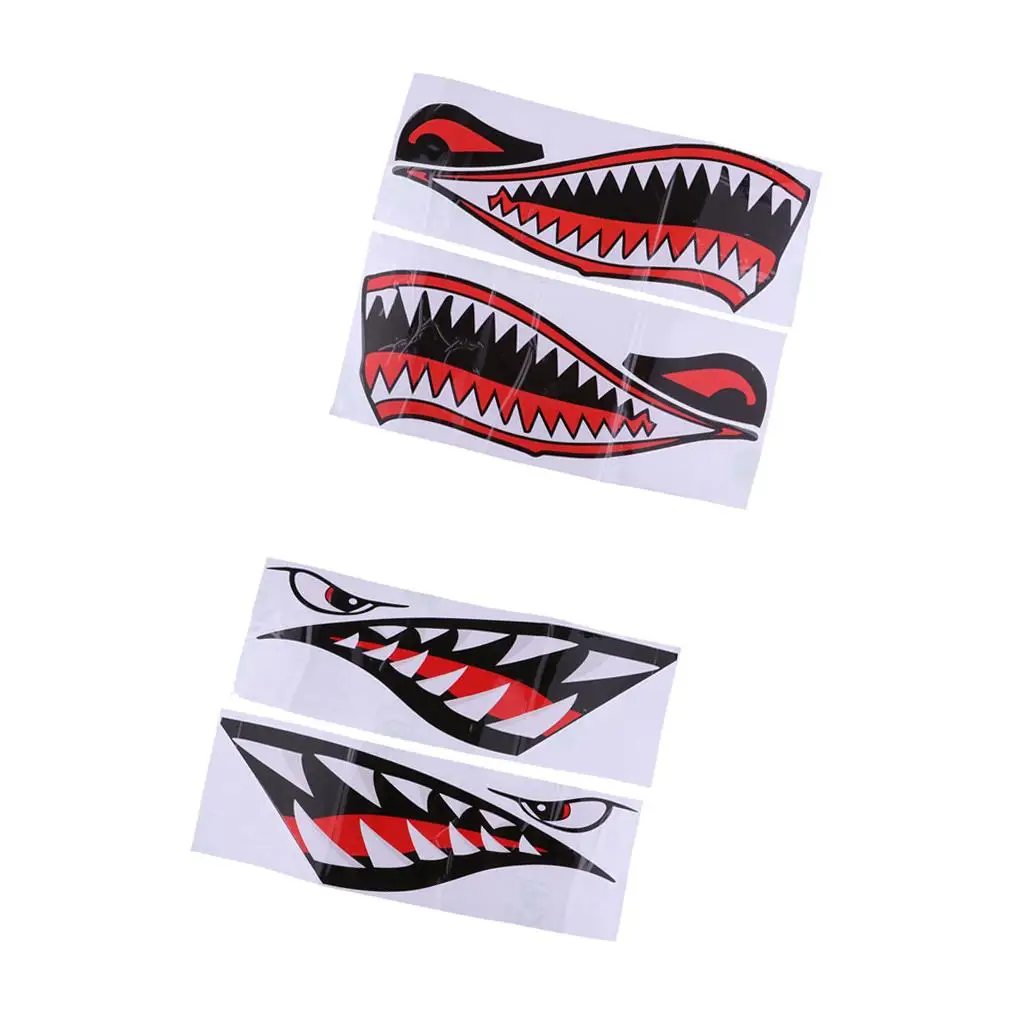 Reflective sticker for decals Fishing Boat Canoe Car Truck Kayak Decor  Mouth Pattern Decoration Accessories