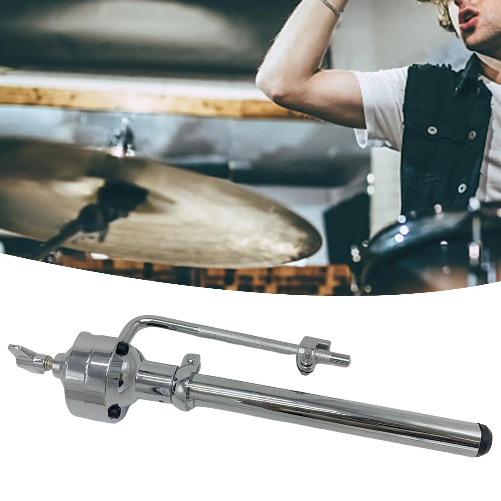 Drum Kit Tom Holder Single Tom Holder Stand Alloy Drum Mount for Drummer Musical Performance Drum Player Hardware Accessory