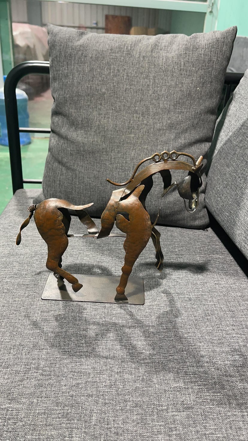 LED Metal Horse Sculpture Ornament