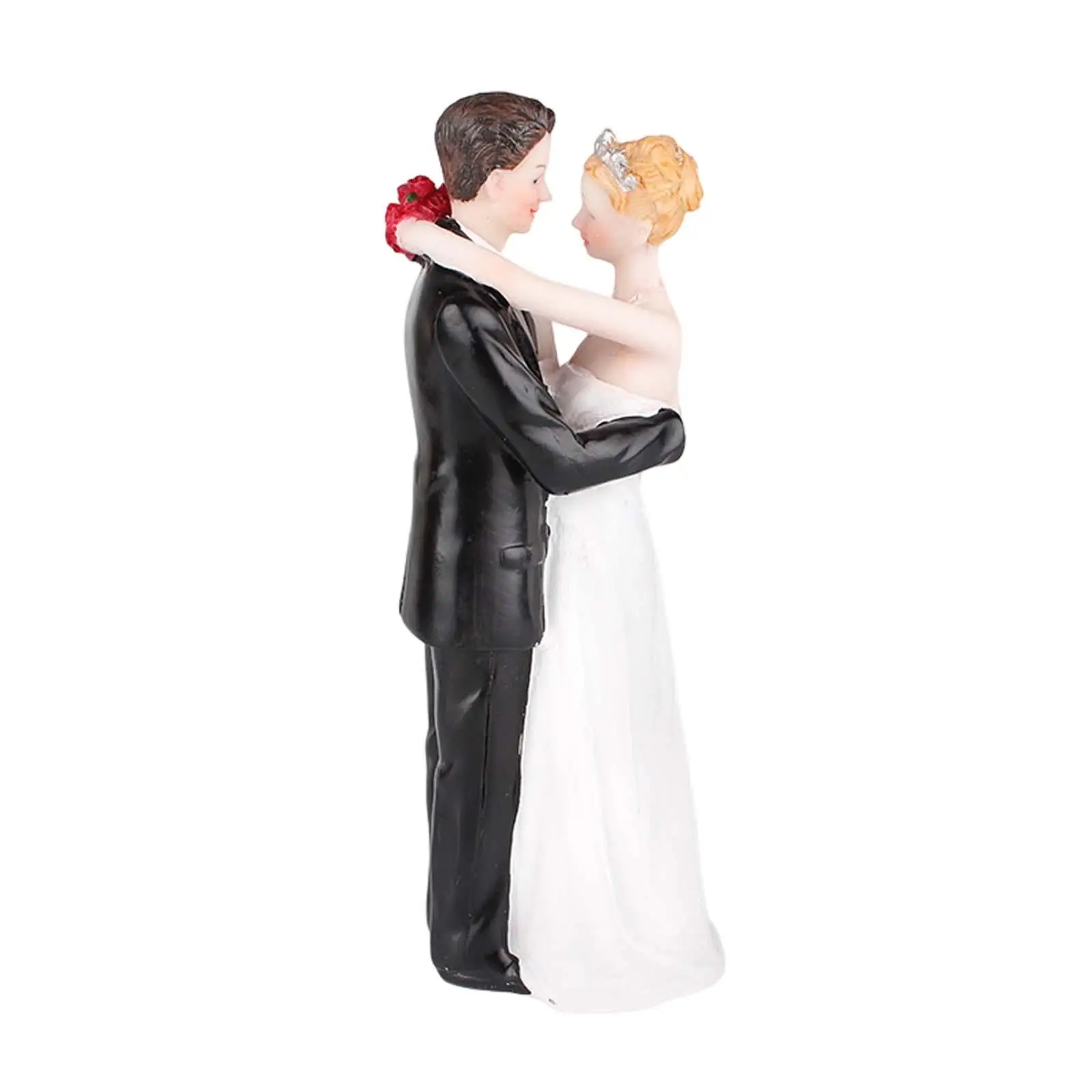 Couple Figures Decorations Gift 1 Piece Resin for Ready to Marry Anniversaries Weddings Engagement Parties Bridal Showers