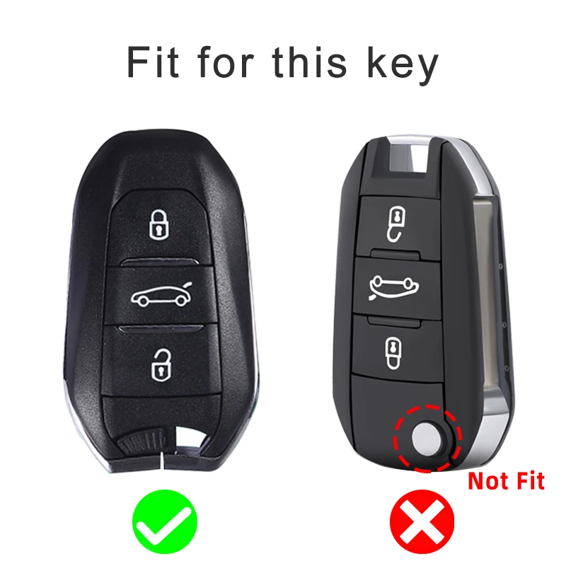 Funda de TPU para llave de coche compatible con modelos Peugeot y Citroën