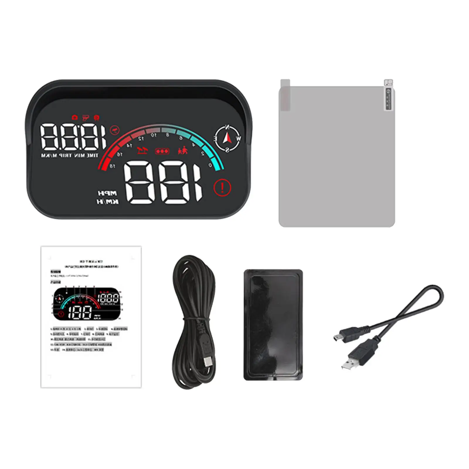 Car Head up Display Car Accessories Multifunctional Universal Digital Speed Odometer for Suvs Cars All Vehicle Buses Trucks