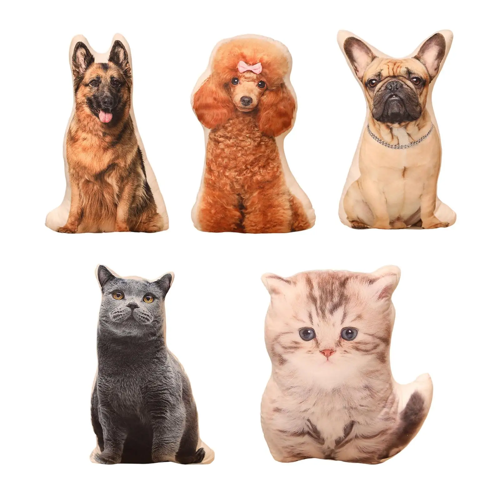 Soft Plush Toy Collectible Animal Doll Toys 50cm Cuddly Decor Adorable Puppy Kitten for Home Bedroom sofa Living Room