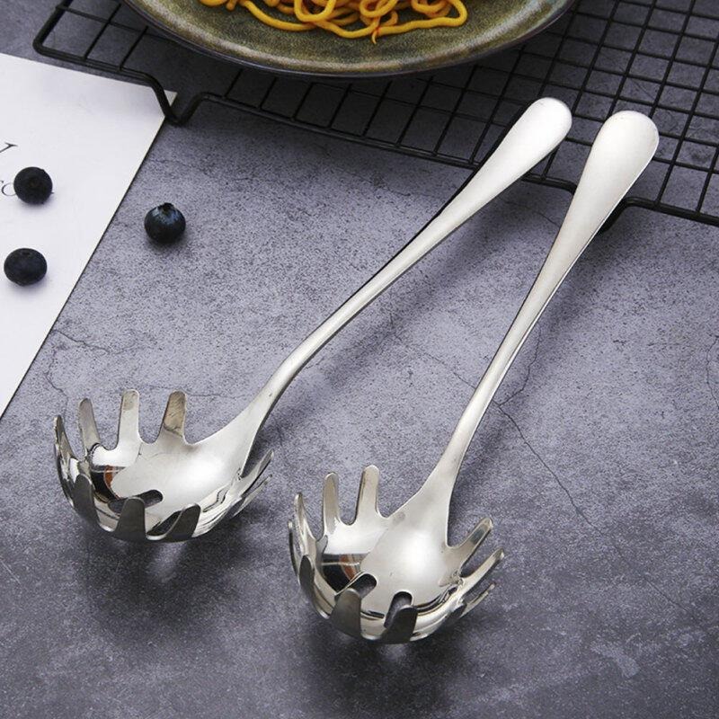 Description Picture 4 of item1PC Spoon Multifunctional Noodle Spoon Food Strainers Stainless Steel Spaghetti Server Pasta Colander Ladle Noodle Strainer Tool