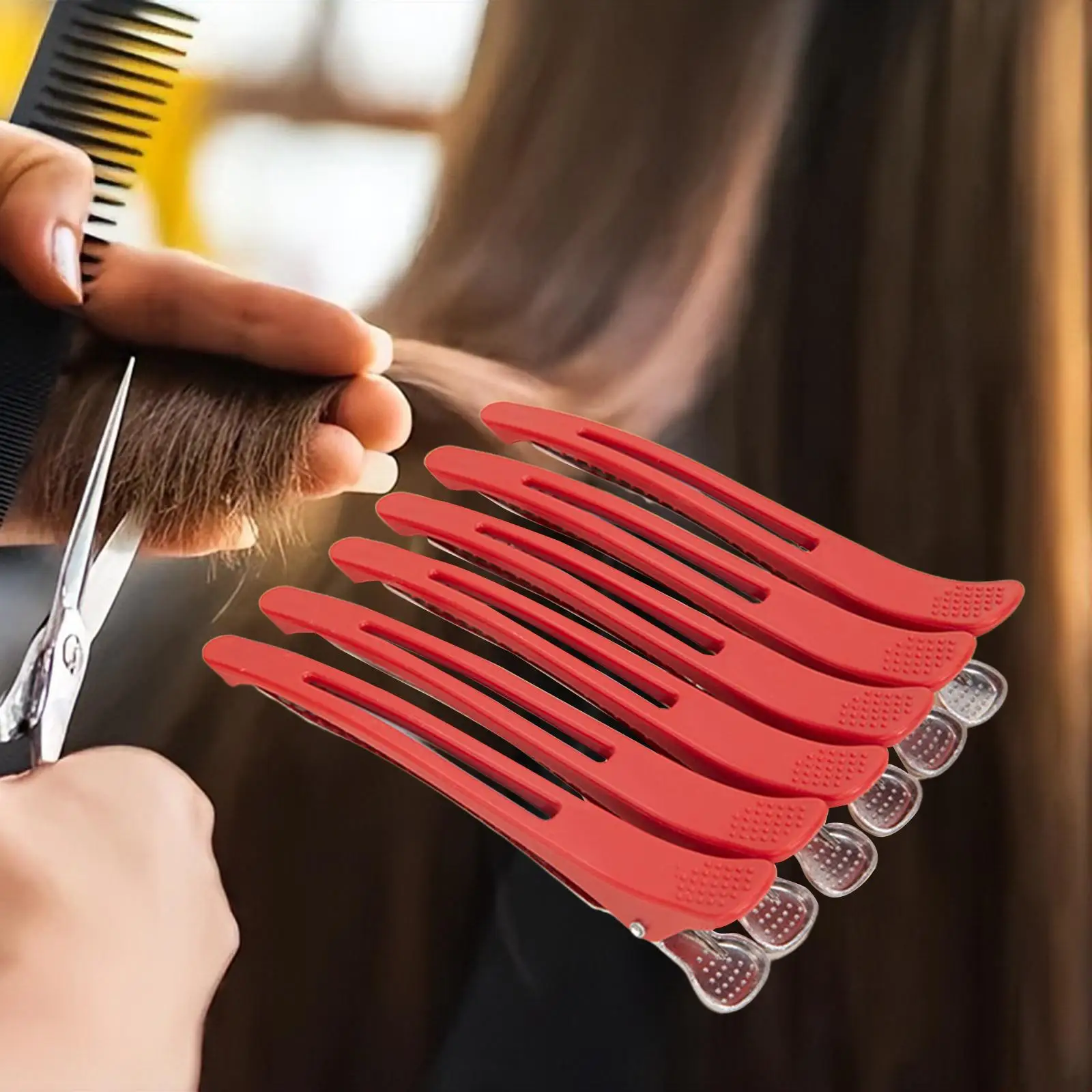 6Pcs Salon Hair Sectioning Clips Duck Billed Hair Clips for Hair Drying Salon Home Styling Sectioning Women Men Hairdresser