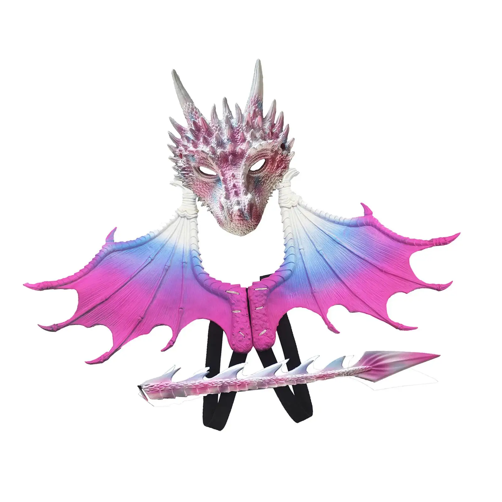 Kids Dragon Costume Dinosaur Wing Tail Mask Set Gift Toy Halloween Cosplay for Festivals Stage Performance Nightclub Boys Girls