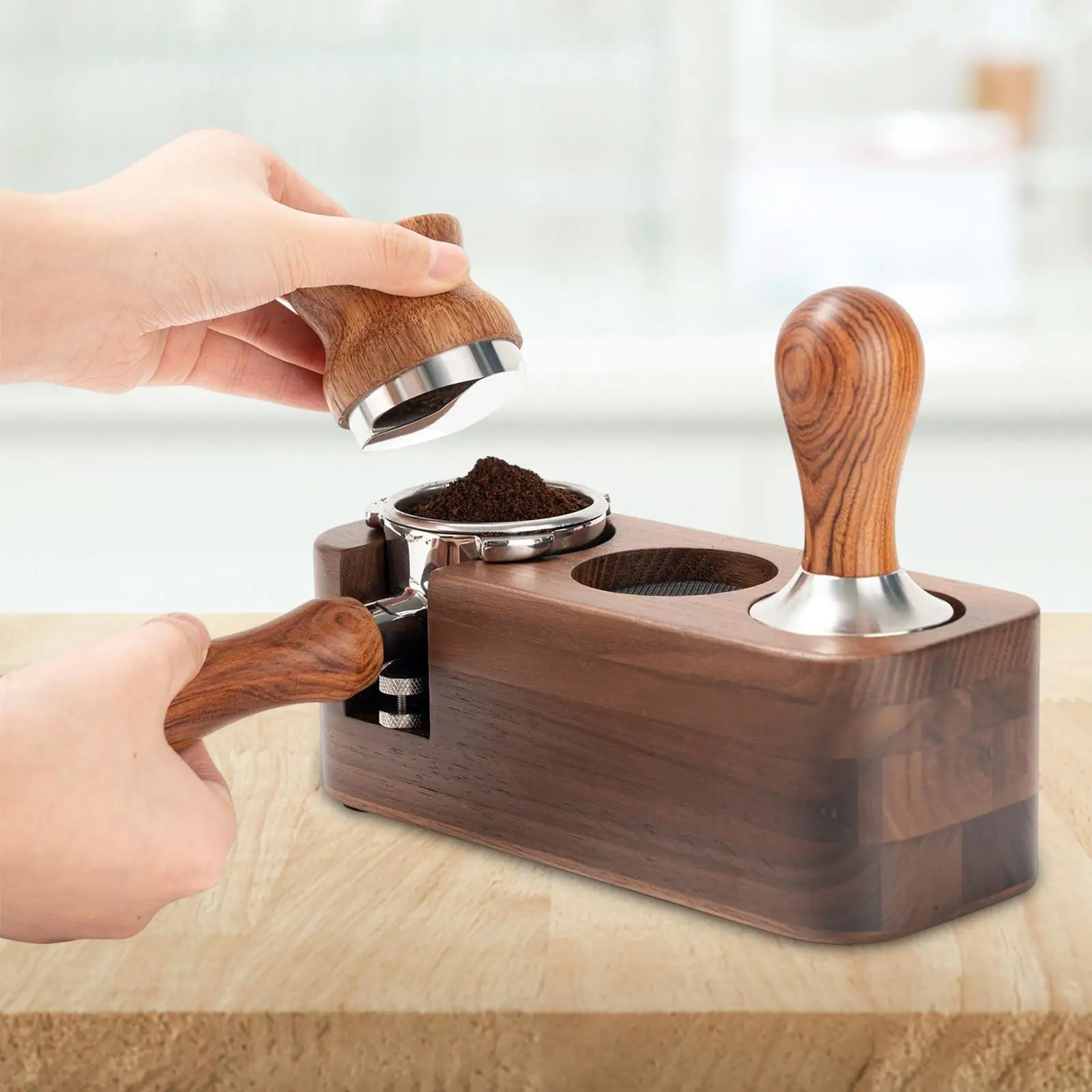 Coffee Tamper Station Coffee Filter Tamper Holder Barista Tools for Household Restaurant