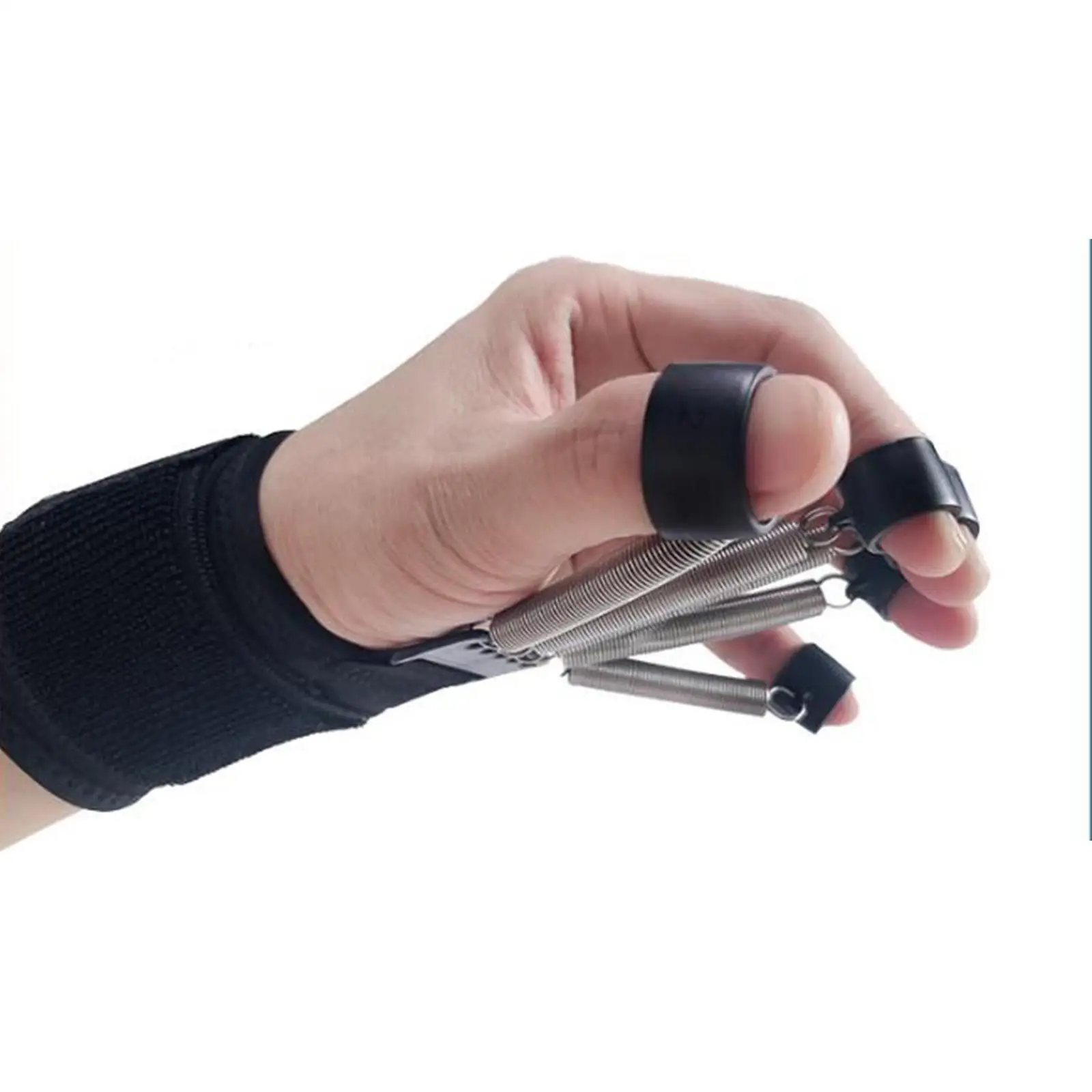 Finger trainer, adjustable finger grip device for tennis players, pianists
