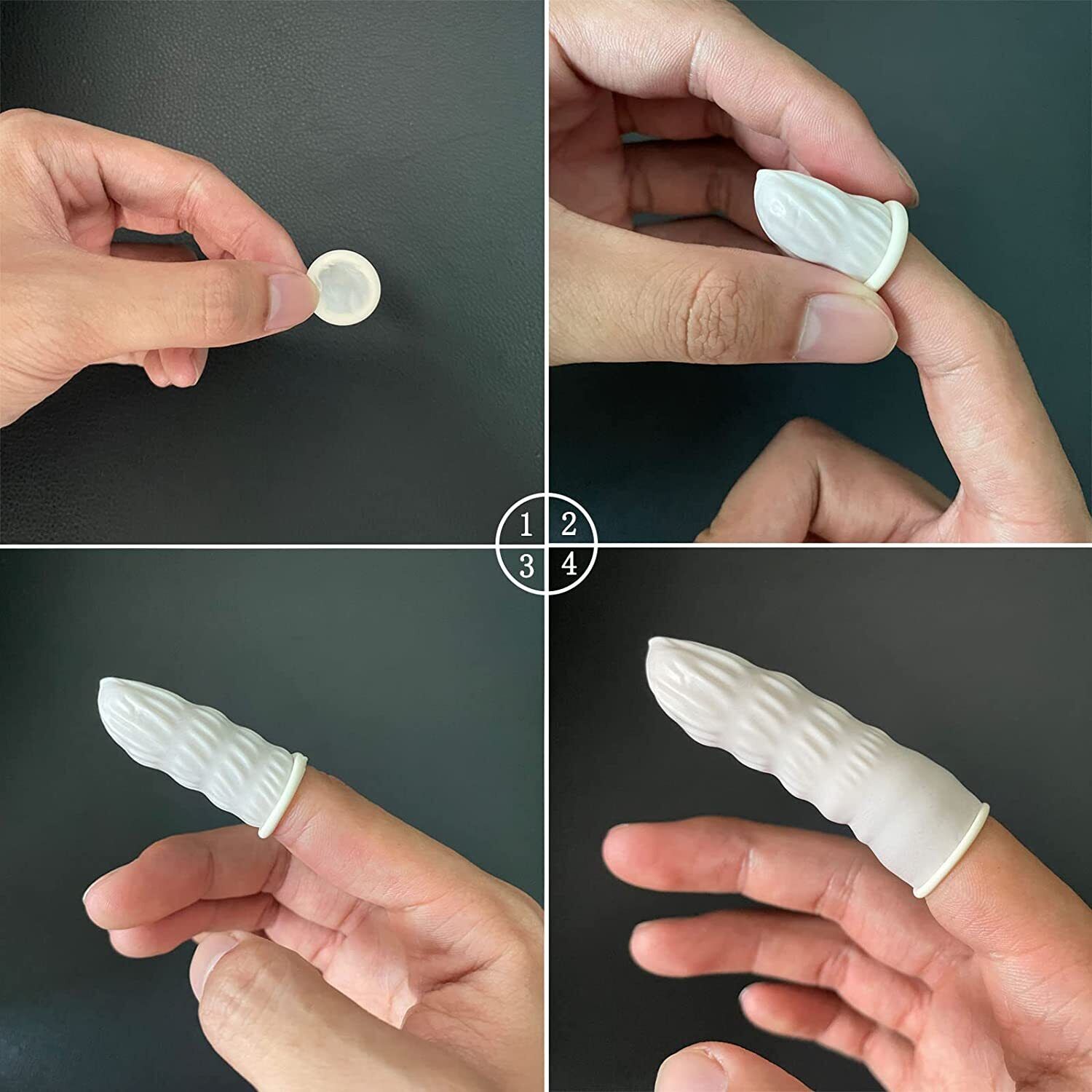 50/100Pcs Disposable Fingertips Protector Gloves Natural Rubber Non-slip Anti-static Latex Finger Cots Fingertips Durable Tool