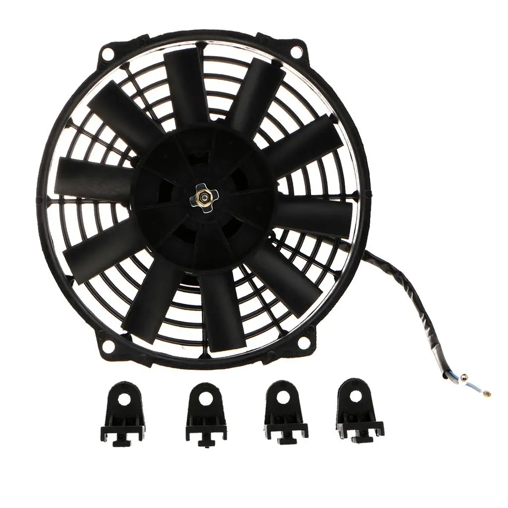9``/ 10``/ 12`` Car Motorcycle Electric Radiator Cooling Fan 80W 12V for Water Tank Heat Dissipation