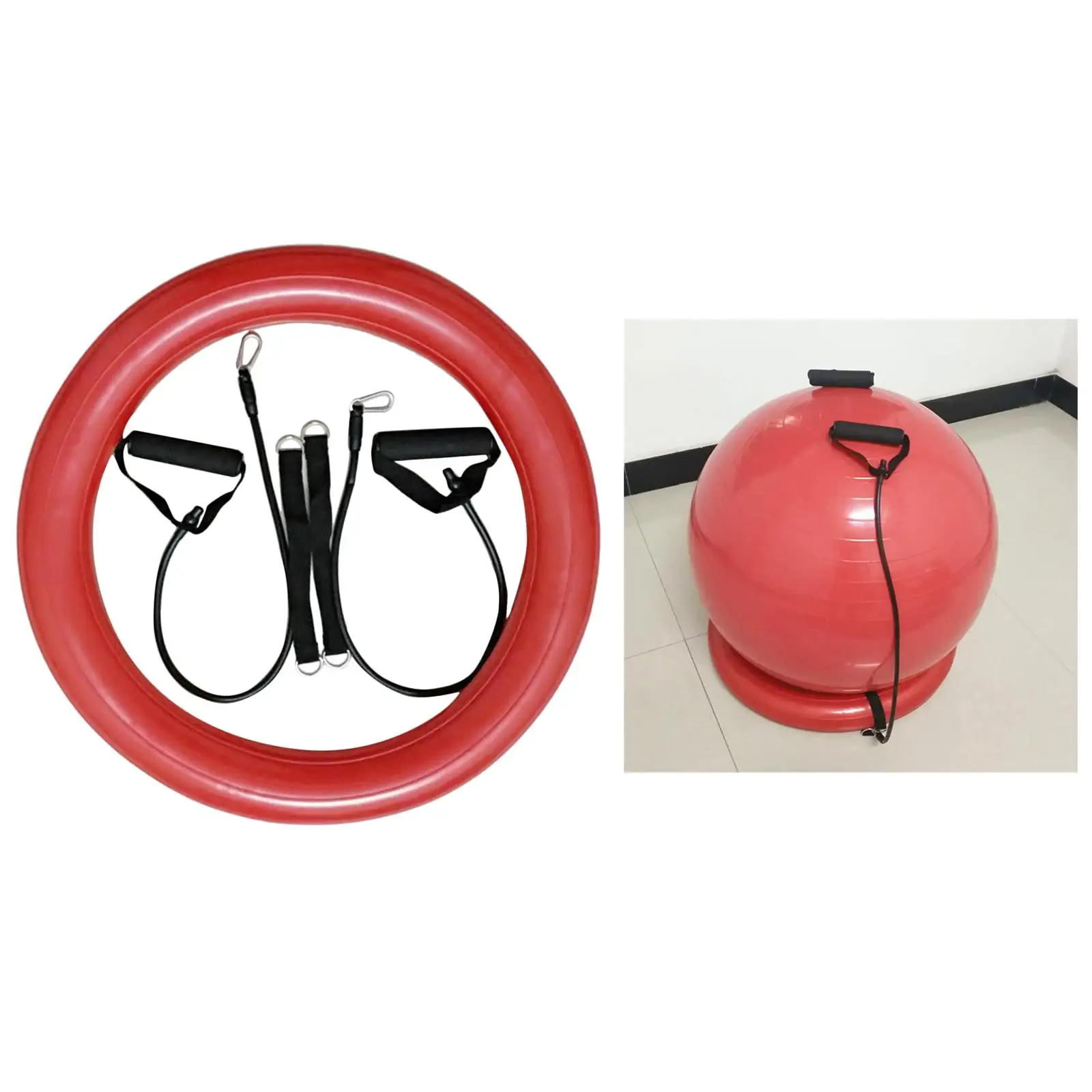 65/75cm Yoga Exercise Ball Stability Ring Inflatable Ball Chair Stand Holder