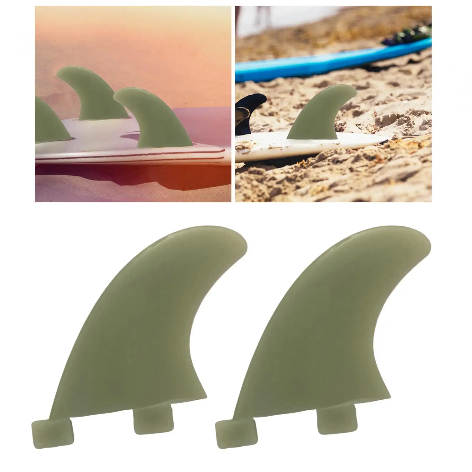 2x Universal Surfboard Fin Replacement Surfing Durable for Canoe Stand up Paddleboard Water Sports Accessory